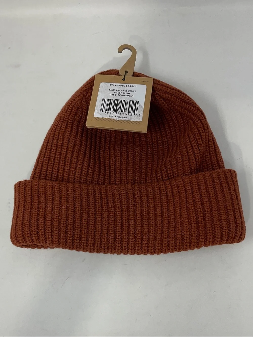 The North Face Rust Orange Ribbed Cuff Beanie